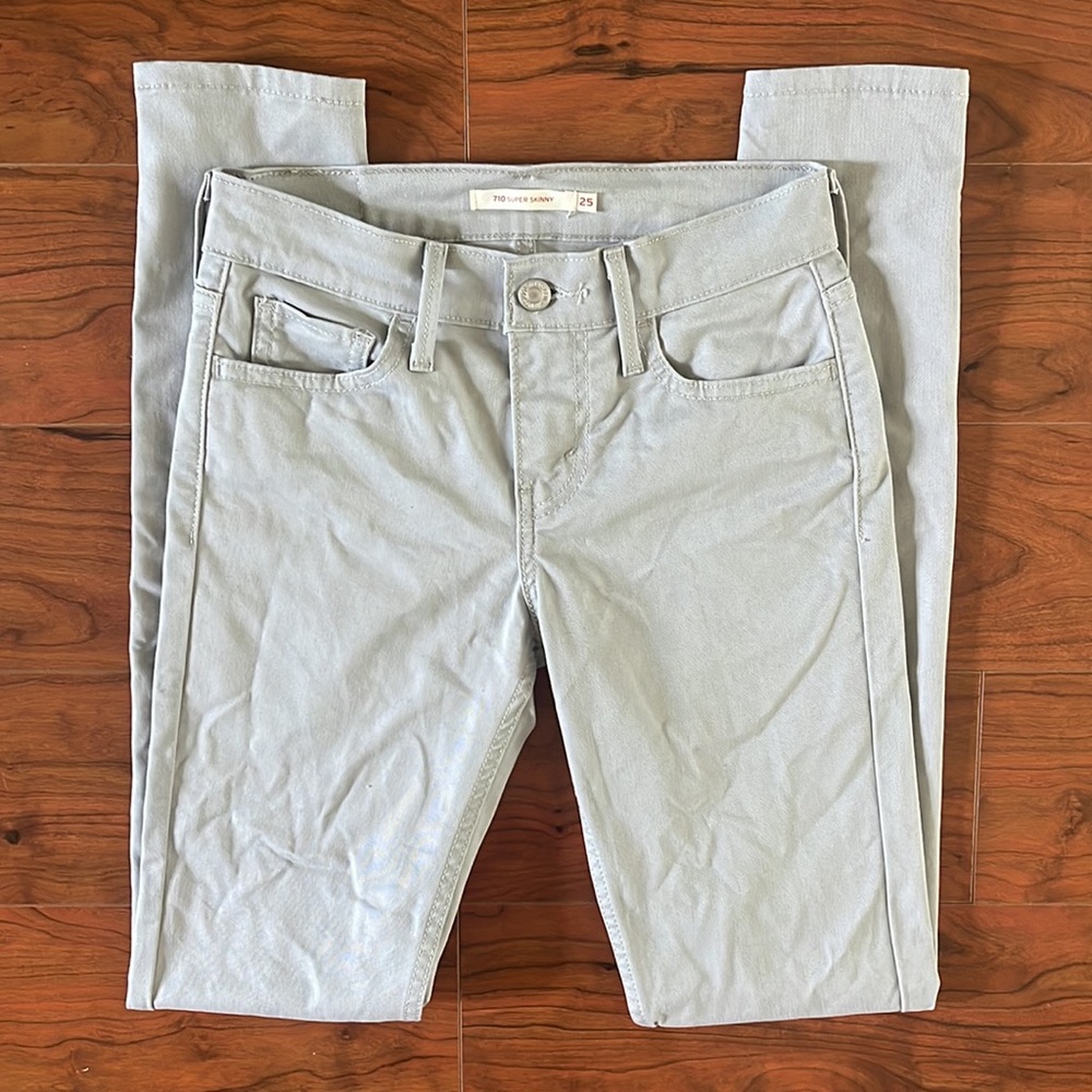 Levi's Gray 710 Super Skinny Mid Rise Jeans